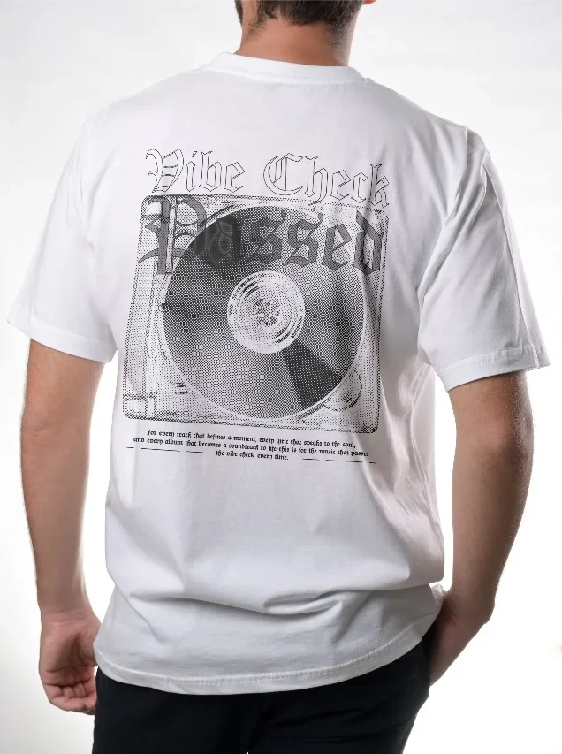 Vibe Check Passed – Regular White T-Shirt - Image 3