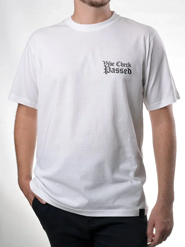 Vibe Check Passed – Regular White T-Shirt