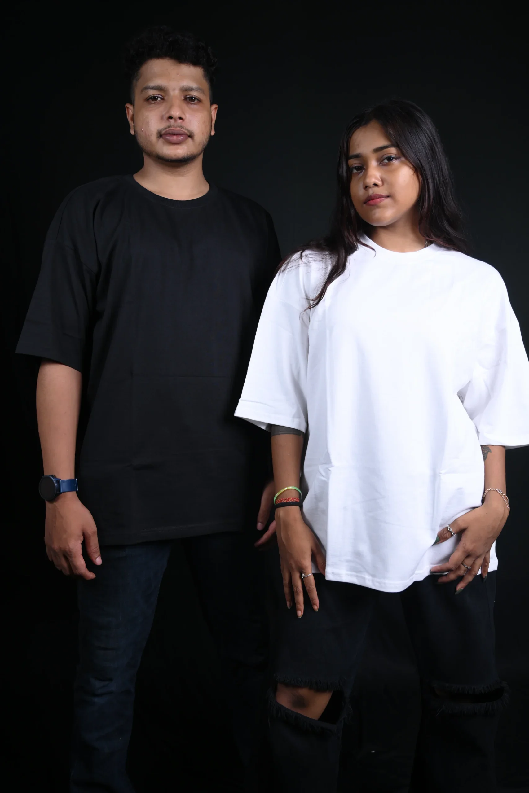 Essential Plain Tee – Black / White - Image 6
