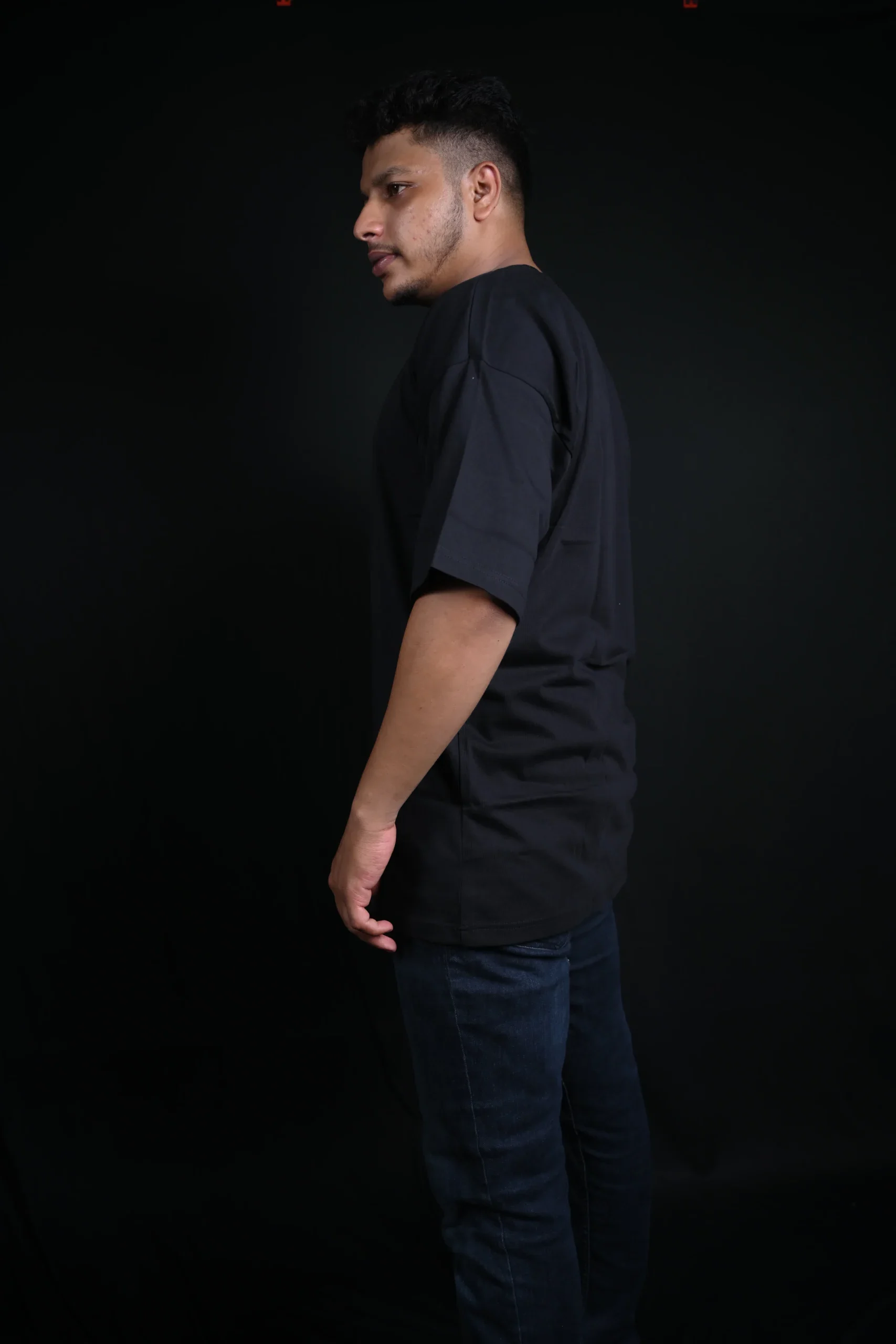 Essential Plain Tee – Black / White - Image 5