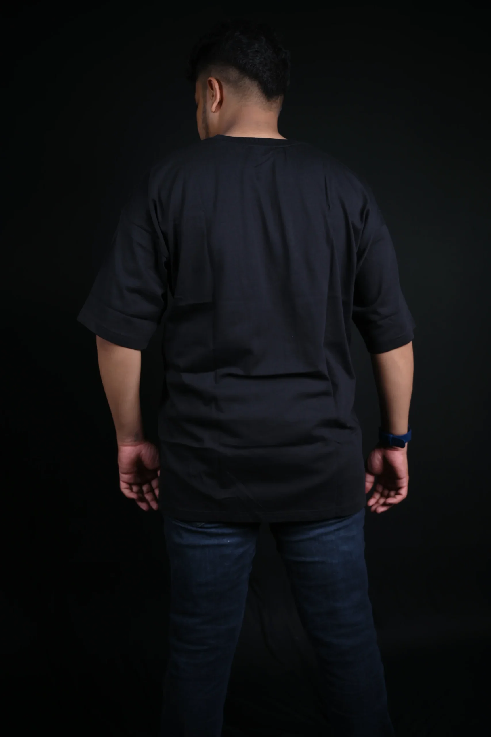 Essential Plain Tee – Black / White - Image 4